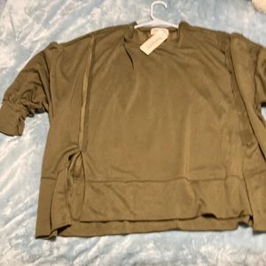 Impression large half sleeve sweatshirt